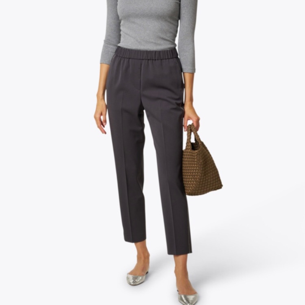 PESERICO GLEN PLAID PULL ON CUFFED TROUSERS
